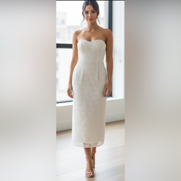 Lulus Dresses & Skirts - NWTLulu's White Strapless Midi Dress